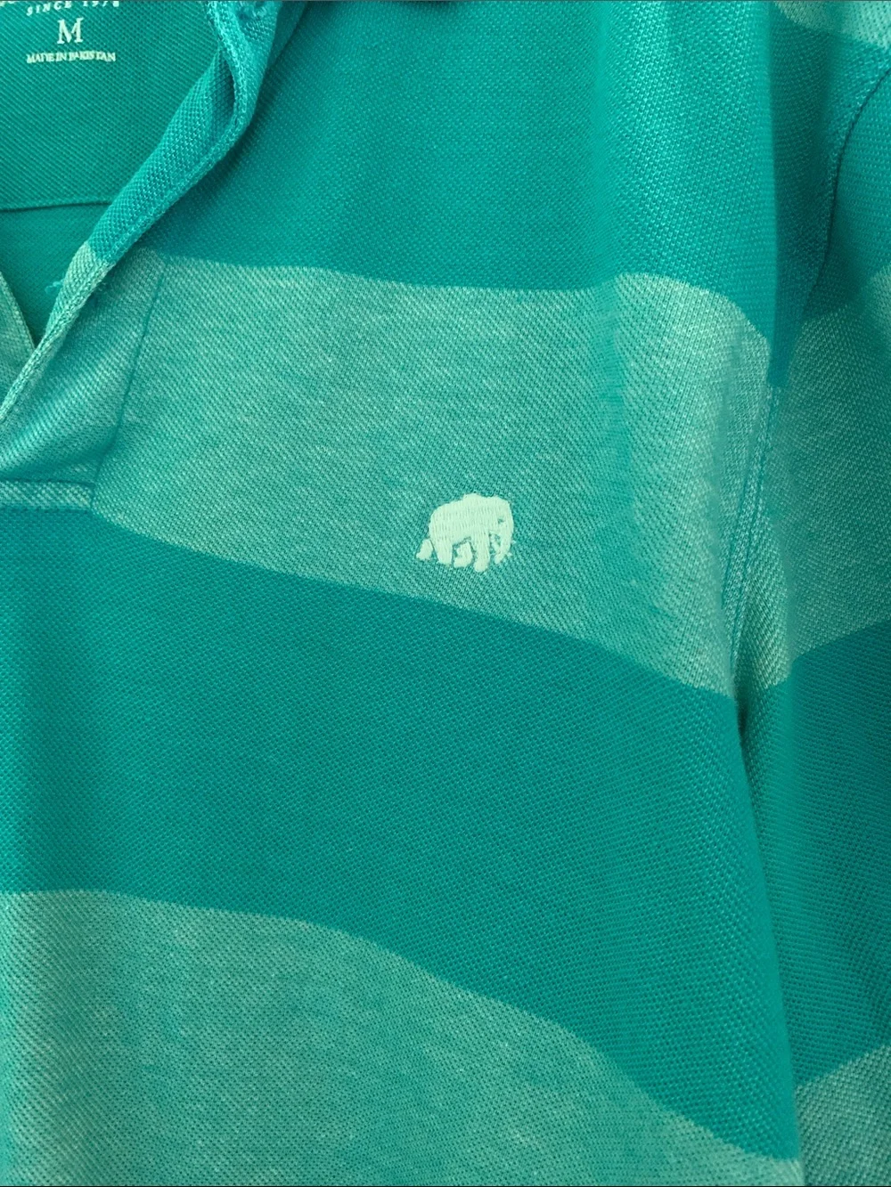 Banana Republic Men’s Striped Polo M Medium blue